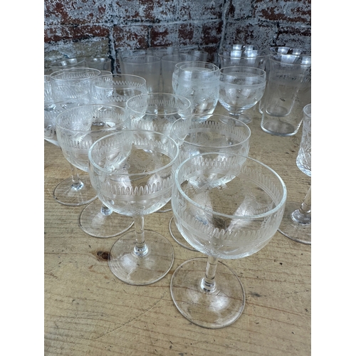 334 - Box of Vintage Drinking Glasses including Holmegaard