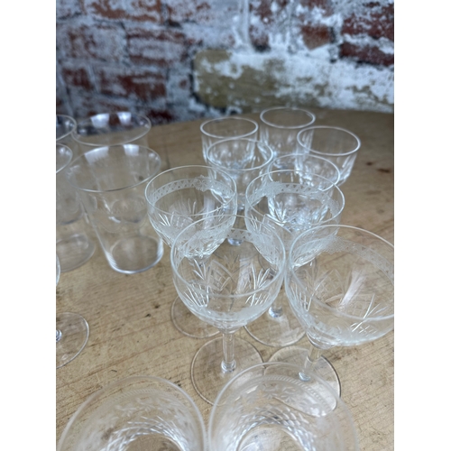 334 - Box of Vintage Drinking Glasses including Holmegaard