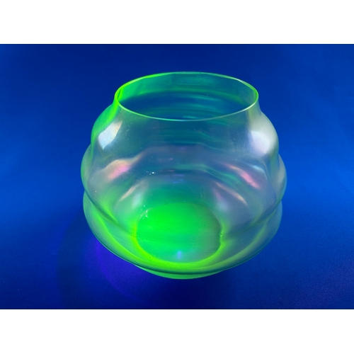 232 - Iridescent Uranium Glass Bowl