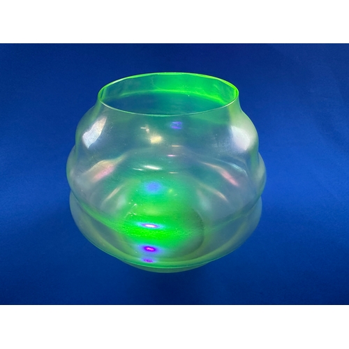 232 - Iridescent Uranium Glass Bowl