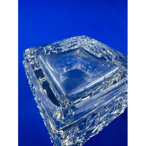 234 - Mid Century French Geometric Crystal Ashtray