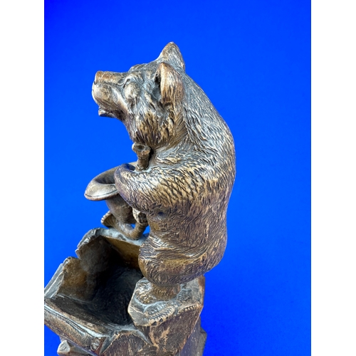 172 - Nicely Carved Black Forest Bear Figure