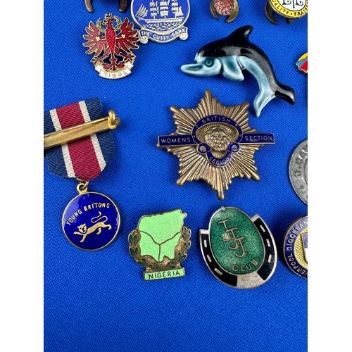 176 - Quantity of Pin Badges including a Token & Medal