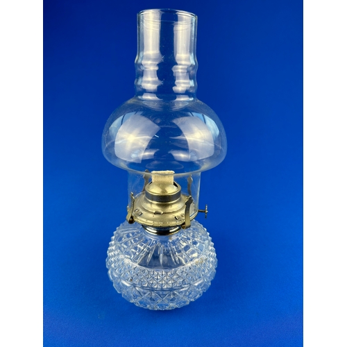 179 - Vintage Glass Oil Lamp