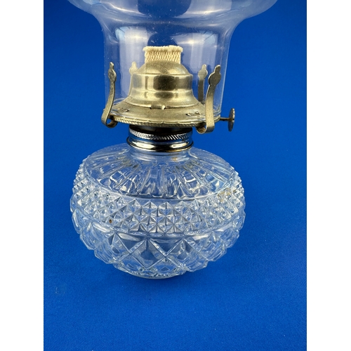 179 - Vintage Glass Oil Lamp