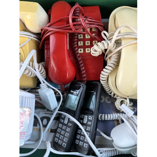 331 - Box of Telephones & Electric Heater