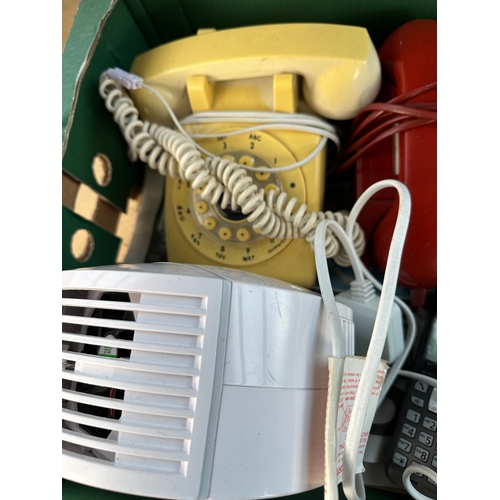 331 - Box of Telephones & Electric Heater