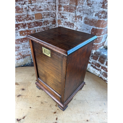 345 - Wooden Coal Scuttle on Castors