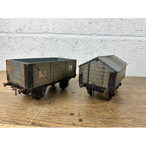 100 - Two Vintage Scratch Built 1 Gauge items of Model Railway Rolling Stock