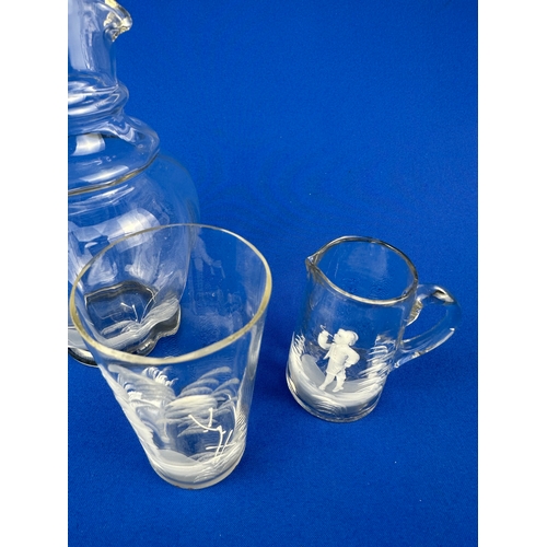 222 - Trio of Mary Gregory Glass Items