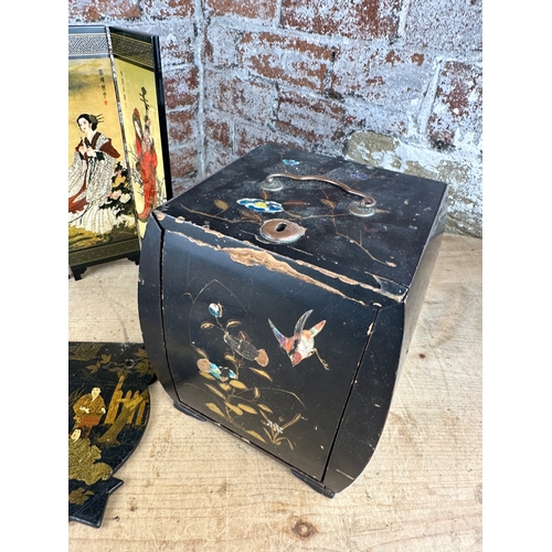 202 - Vintage & Modern Chinese Lacquered Items