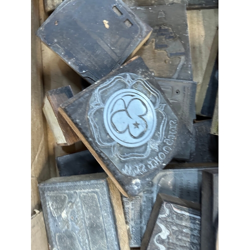 105 - Box of Vintage Printing Plates & Blocks