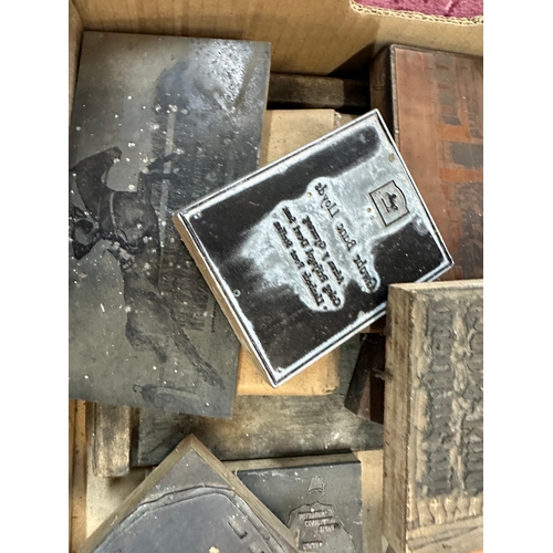 105 - Box of Vintage Printing Plates & Blocks