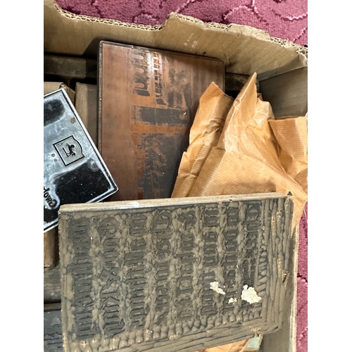 105 - Box of Vintage Printing Plates & Blocks