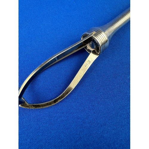 17 - 925 Silver Spring Operated Ice Tongs