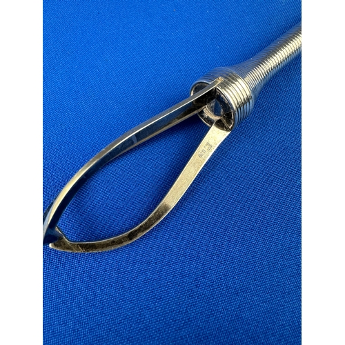 17 - 925 Silver Spring Operated Ice Tongs