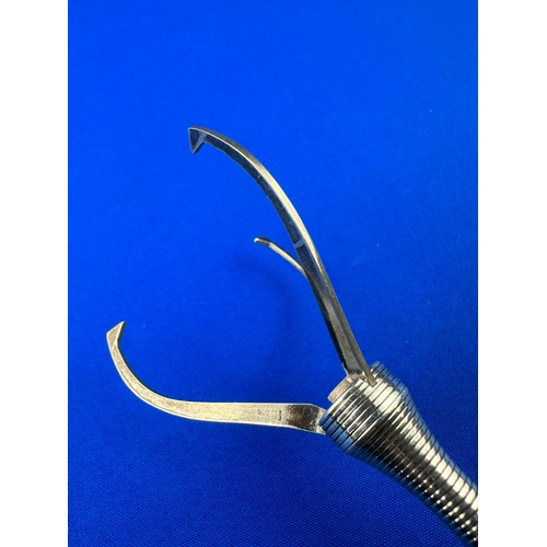 17 - 925 Silver Spring Operated Ice Tongs