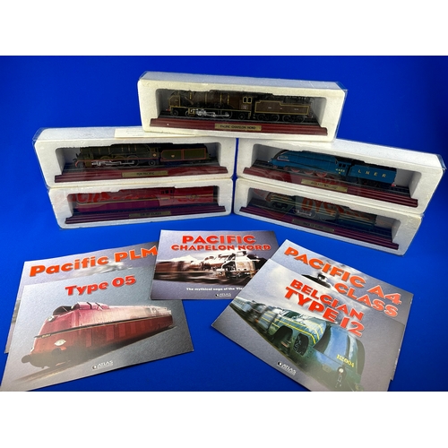 108 - Five Atlas Editions Model Trains, Boxed with Certificates of Authenticity