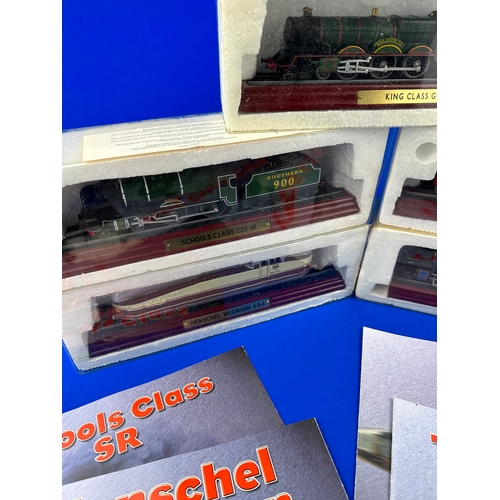 110 - Five Atlas Editions Model Trains, Boxed with Certificates of Authenticity