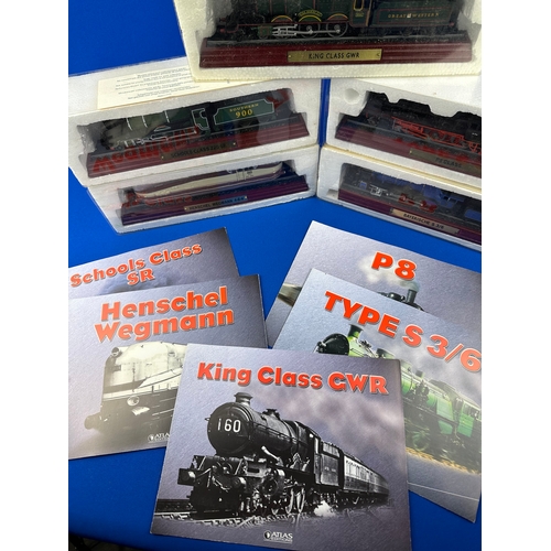 110 - Five Atlas Editions Model Trains, Boxed with Certificates of Authenticity