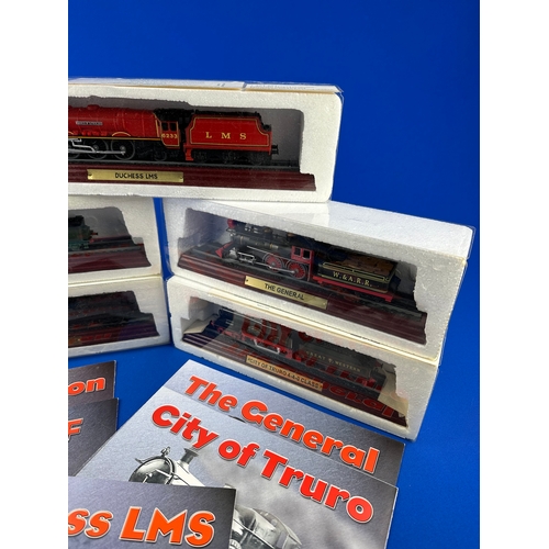 111 - Five Atlas Editions Model Trains, Boxed with Certificates of Authenticity