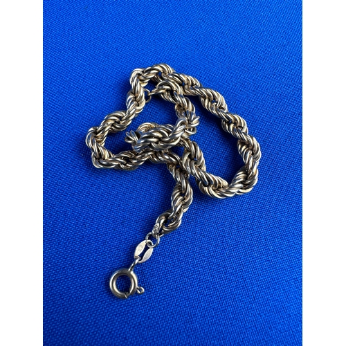 57 - 9ct Gold Rope Link Bracelet 3.7g 20cm long