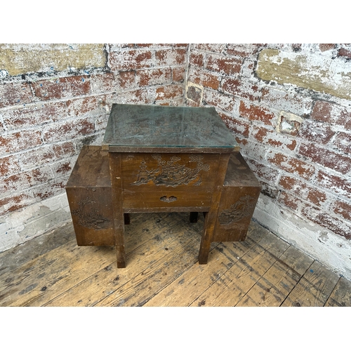 470 - Oriental Carved Cabinet for restoration