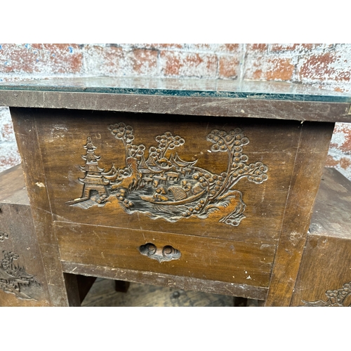 470 - Oriental Carved Cabinet for restoration