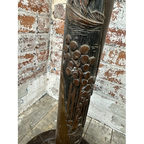 471 - Carved Chinese Standard Lamp