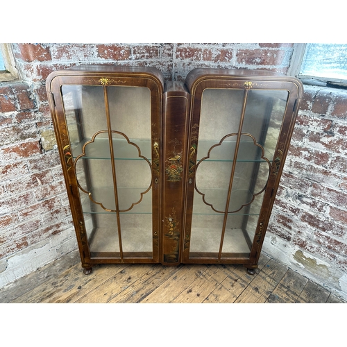 472 - Deco Style China Cabinet with Oriental Detail