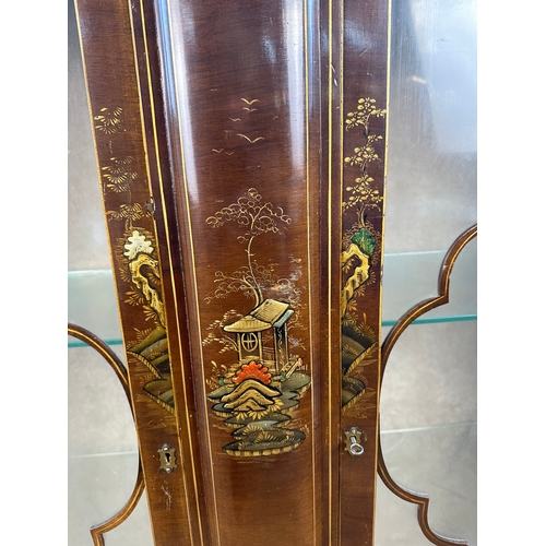 472 - Deco Style China Cabinet with Oriental Detail