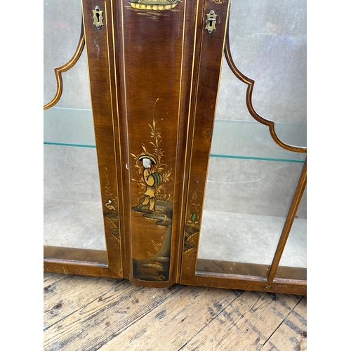 472 - Deco Style China Cabinet with Oriental Detail