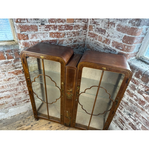 472 - Deco Style China Cabinet with Oriental Detail