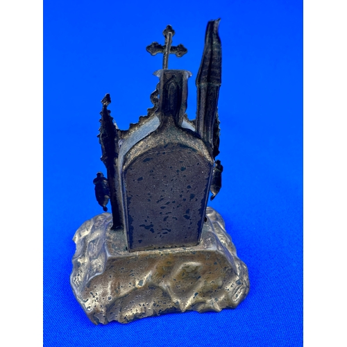 299 - Small Antique Gilt Metal Reliquary type Religious Object, Mary Star of the Sea