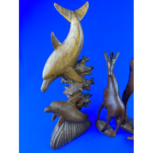 300 - Group of Wooden Animal Figures