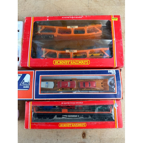 157 - Hornby 00 Gauge Rolling Stock including Car Transporters & Crane