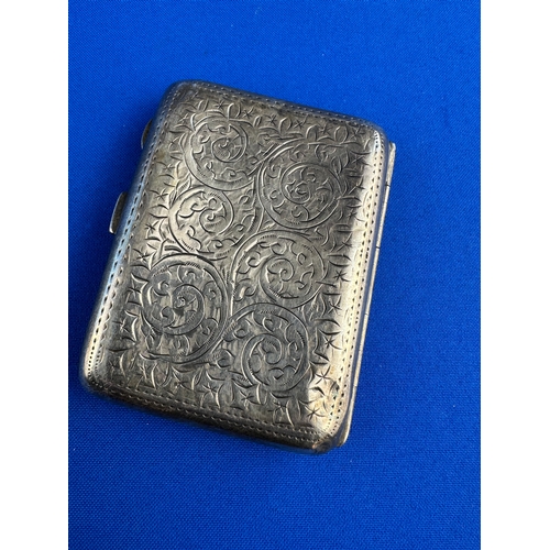 68 - Hallmarked Silver Cigarette Case 75.92g Birmingham 1918