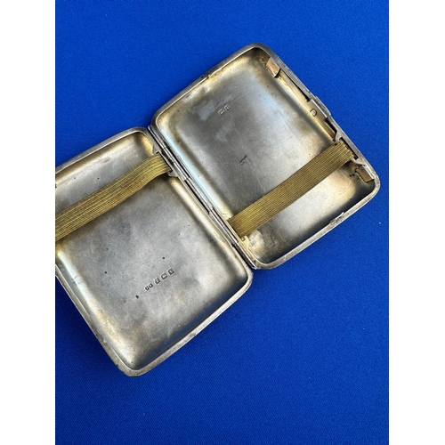 68 - Hallmarked Silver Cigarette Case 75.92g Birmingham 1918