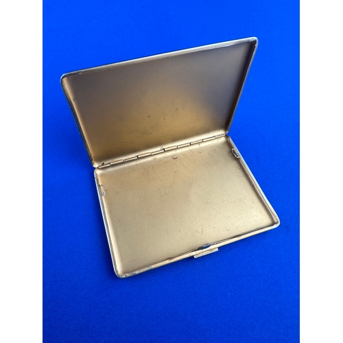 309 - Chrome Cigarette Case with Isle of Man TT Route Engraving