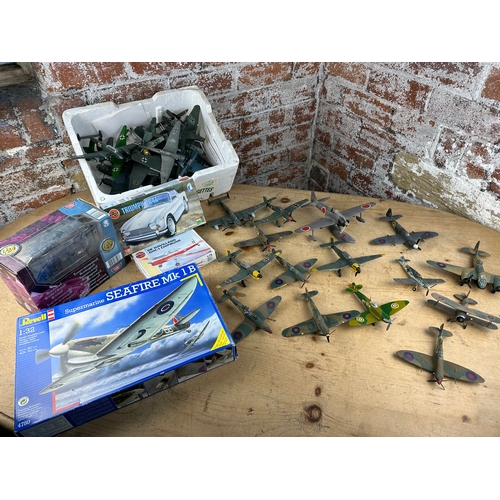 132 - Large Group of Airfix War Planes with some unassembled kits