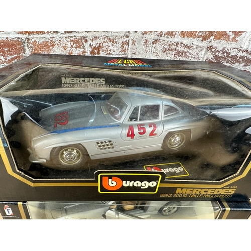 137 - Bburago 1/18th Scale Diecast Cars to include: Mercedes 300SL Mille Miglia (1955(), Ferrari 456GT (19... 