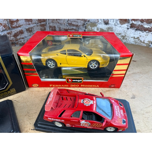 138 - Bburago 1/18th Scale Diecast Cars to include: Ferrari 360 Moderna,  Ferrari 250 GTO (1962) & Others