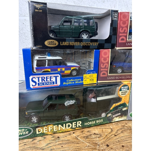 96 - Collection of Die Cast Landrover Discoveries and on Freelander inc. Matchbox