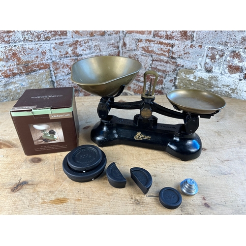 436 - Librasco Libra Cast Iron Weighing Scales with New Weights