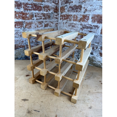 437 - 12 Bottle Wooden Wine Rack