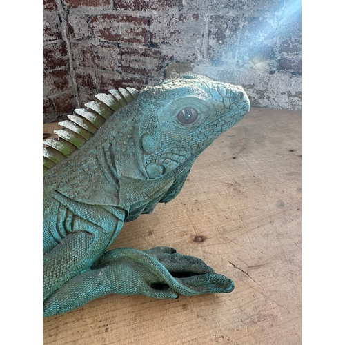 249 - Large Resin Blue Iguana Model