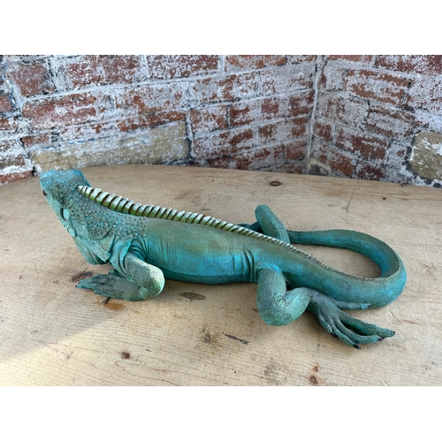 249 - Large Resin Blue Iguana Model