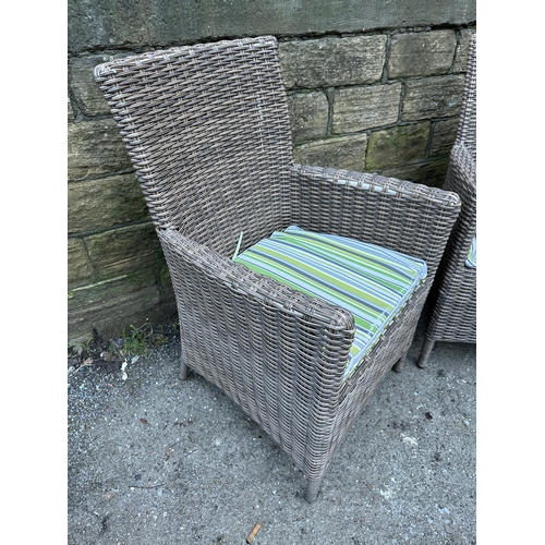 476 - Two Rattan Style Garden Armchairs by Bentley