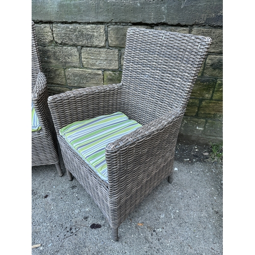 476 - Two Rattan Style Garden Armchairs by Bentley