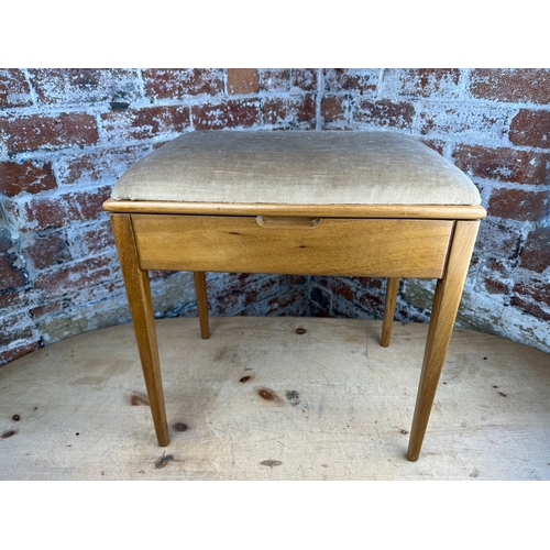 481 - Vintage Mid Century Style Piano Stool